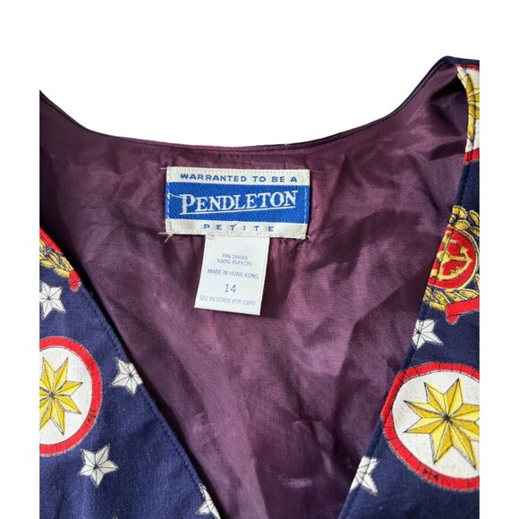 Vintage Pendleton Suit Set Long Skirt & Vest Nautical Print - Picture 5 of 9